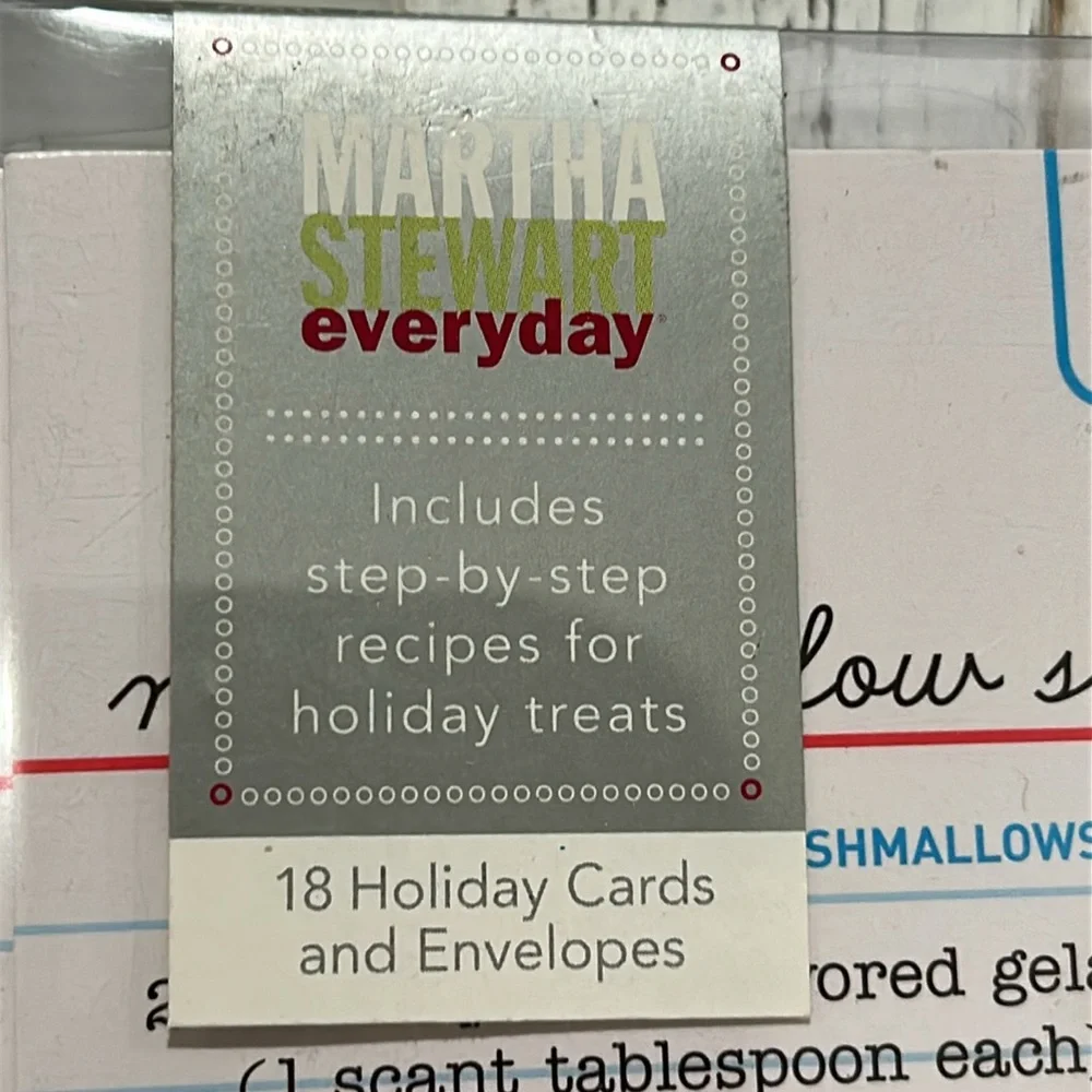New VTG Christmas Greeting Cards w/Holiday Recipes Different Designs Set of 18